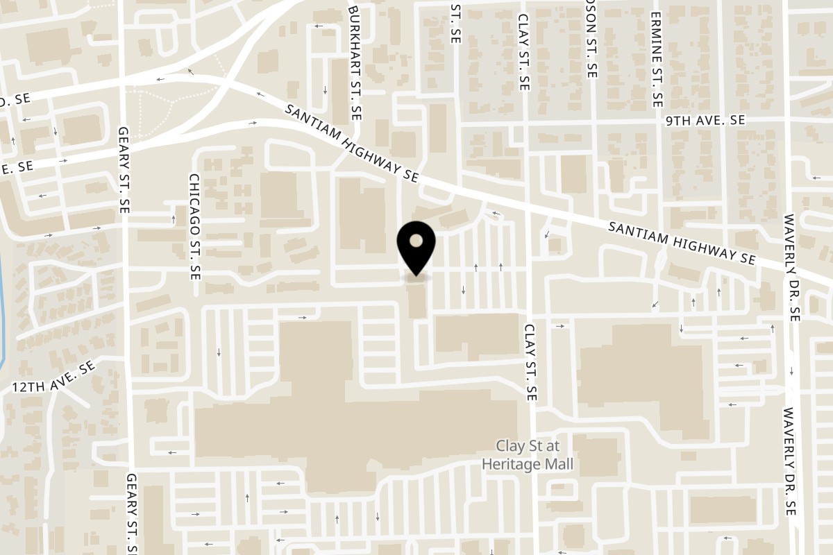 Map showing the location of The Chicken Shanty on 2218 Santiam Hwy SE in Albany
